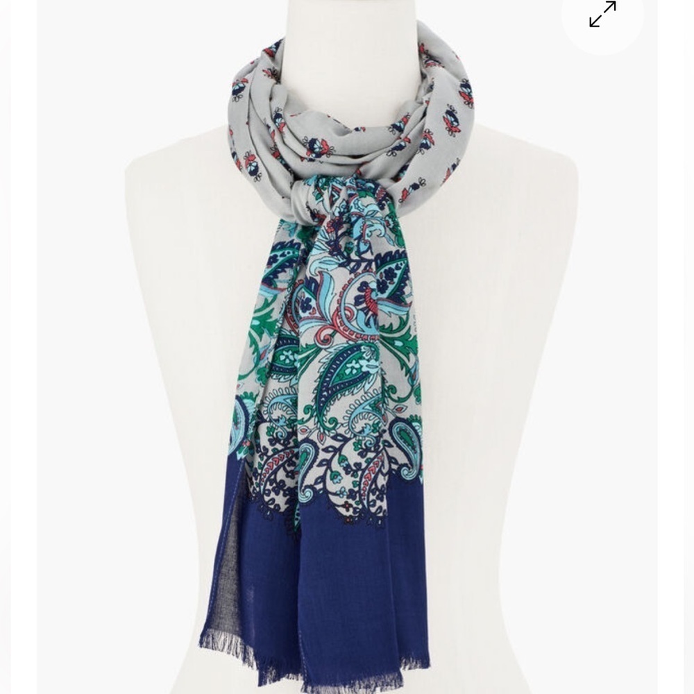 NEW Talbots paisley‎ Patterned Scarf